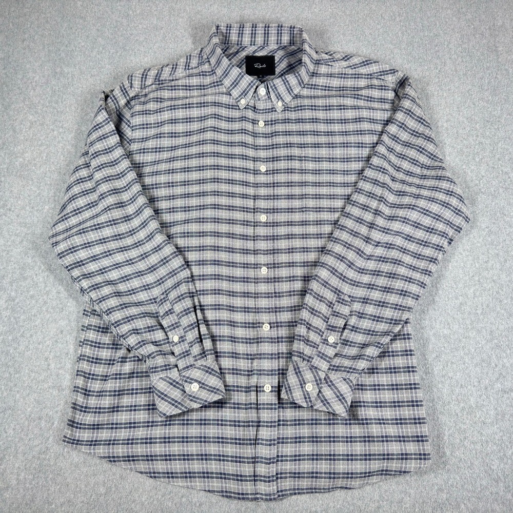 Rails Shirt Mens XL Gray Plaid Long Sleeve Button Down Cotton